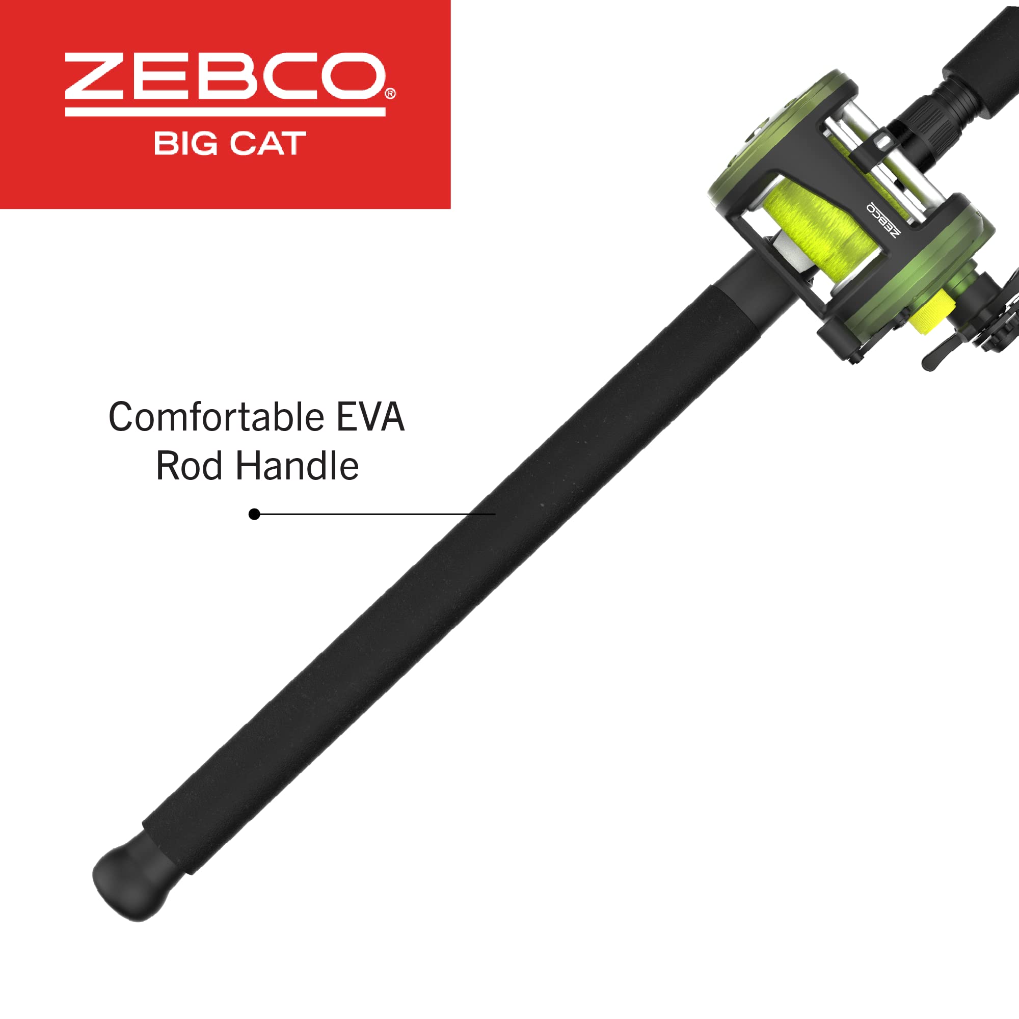 Amazon.com: Zebco Big Cat Conventional Reel and Fishing Rod Combo